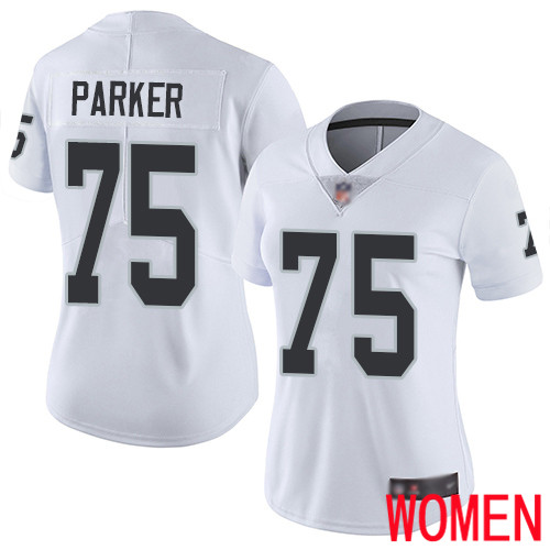Oakland Raiders Limited White Women Brandon Parker Road Jersey NFL Football #75 Vapor Untouchable Jersey